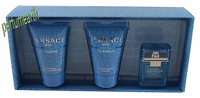 3 Pcs Versace Eau Fraiche Mini Set 0.17oz./5ml Edt Splash For Men New • $21.99