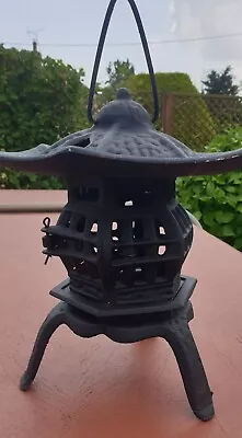 Japanese Pagoda Style Cast Iron Tea Light Garden Lanterns Various Designs - New • £20