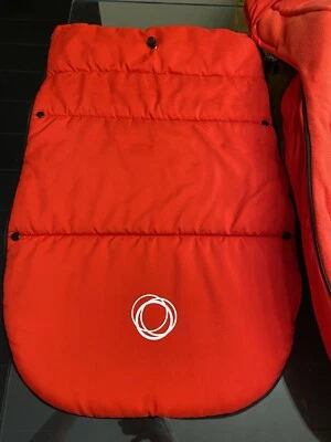£40 • Buy Bugaboo Red Toggle Footmuff Cameleon Fits Cam, Bee, Donkey, Buffalo & Fox