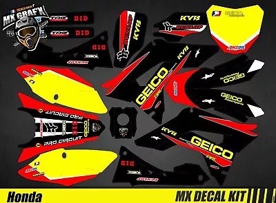 Kit Deco Motorcycle For / MX Decal Kit For Honda Crf - Geico • $132.98