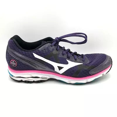 Mizuno Womens Wave Rider 17 Running Shoes Purple 410564.8X00 Low Top 10.5 M • $10