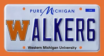 Personalized College Auto License Plate  Walker 6    Western Mich University • $29.99