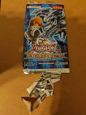 Used DAMAGED Condition Yugioh EMPTY Duelist Pack Kaiba Unli Booster Foil Wrapper • $8.75