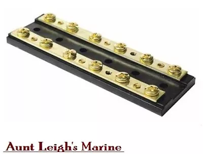 SeaChoice Marine 6 Gang Terminal Block Buss Bus Bar Brass Stud Contact 30A @ 12V • $19.88