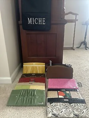 Miche Classic Brown Base Purse Lot Of 8 Covers Hanging Bag Organizer & More • $99.99