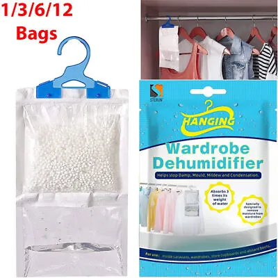 1-18 Hanging Dehumidifier Wardrobe Damp Mould Mildew Moisture Condensation Trap • £6.49