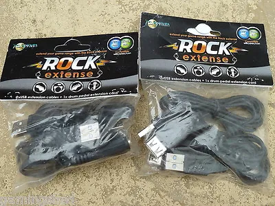 £5.99 • Buy ROCKBAND CONTROLLER EXTENSION CABLES NEW! GUITAR DRUM LEAD PS3 Xbox 360 USB JACK
