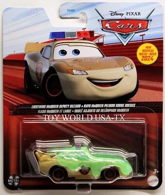 2024 Disney Pixar Cars On The Road Series Slimed Deputy Hazard Lightning McQueen • $6.99