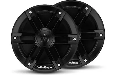 Rockford Fosgate M0-65B 6.5  4 Ohm Marine Audio Speakers Boat UTV Black Pair • $119.99