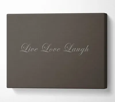 £21.99 • Buy Love Quote Live Love Laugh 2 Chocolate Canvas Wall Art Home Decor Large Print