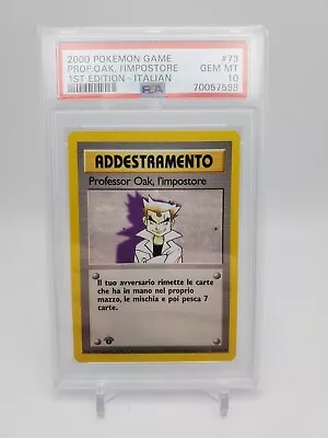 2000 Pokemon Italian 1st Edition L'impostore Professor Oak Imposter PSA 10 POP 5 • $274.99