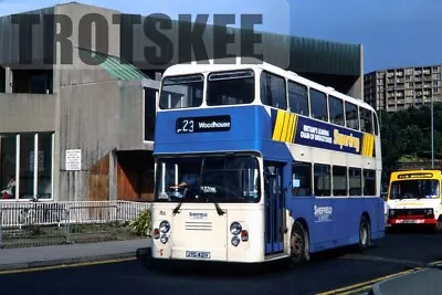 35mm Slide Sheffield & District Leyland Atlantean 766 JYG421V Pond St 1988 • £4.99