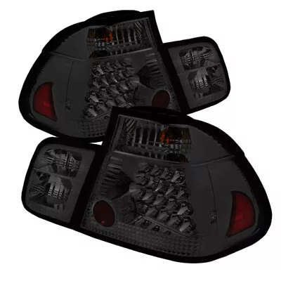 Fits Spyder BMW E46 3-Series 02-05 4Dr Tail Lights Smke ALT-YD-BE4602-4D-LED-SM • $268.95