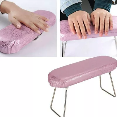 Nail Arm Rest Cushion Table Leather Manicure Hand Pillow Nail Tech Desk Station • £12.07