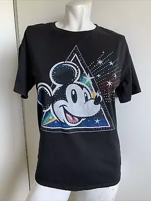 *NWOT* Disney Mickey Mouse XS Black Short Sleeve T-shirt Rhinestone  • $9.99