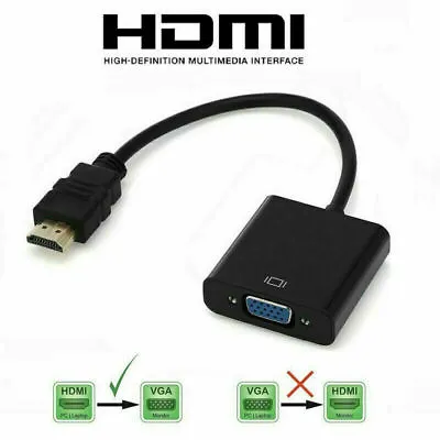5x HDMI Male  To VGA Female Adapter Converter Cable For Video HDTV DVD PC 1080P • $14.88