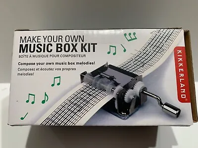 Make Your Own Kikkerland Mechanical Music Box Set 120 DIY Kit Customizable Songs • $12.50