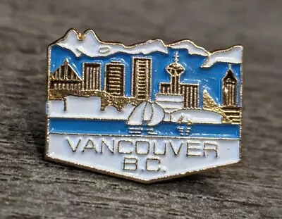 Vancouver B.C. British Columbia Canada City Bay & Skyline Souvenir Lapel Pin • $6.55