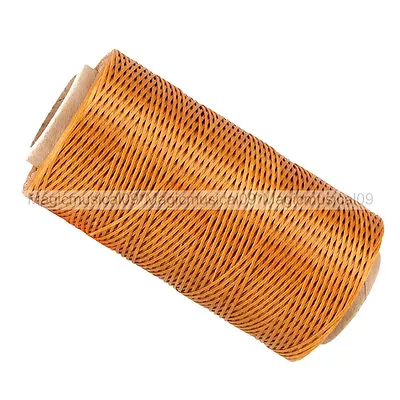 200 Meter 1mm 150D Light Brown Leather Sewing Flat Waxed Dacron Thread Cord DIY • $9.67