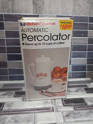 Vintage Kitchen Gourmet Automatic Percolator 10 Cup New Open Box  • $28