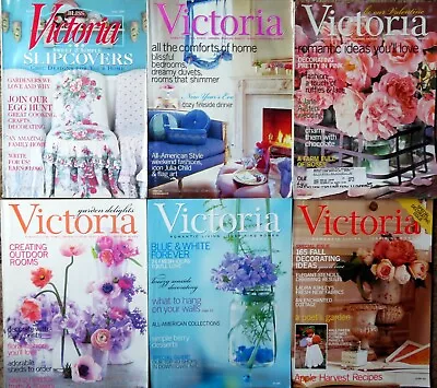 VICTORIA Magazine: Romantic Living - Inspiring Women - 6 Issues From 2000-2002 • $29.95