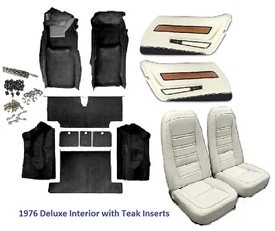 1976 Corvette Interior Package (Seat Covers And Kit Door Panels & Carpet) C3 NEW • $1866.23