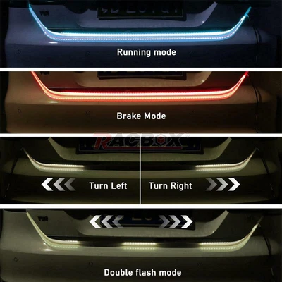 $14.99 • Buy 47  Flow Type LED Strip Tailgate Turning Signal Tail Light Bar Trunk Strips Lamp