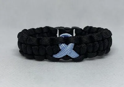 Prostate Cancer Awareness Ribbon Paracord Bracelet **PLEASE SPECIFY WRIST SIZE** • £5.99