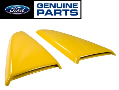 $289.95 • Buy 2015-2020 Mustang Genuine Ford Side Quarter Window Scoops Cover Triple Yellow H3