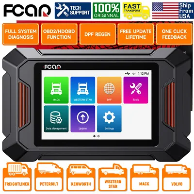 24V Heavy Duty Truck Scanner Full System HD Diesel Scan Tool Fit For VOLVO/MACK • $359.99