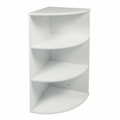 £16.99 • Buy Bathroom White 3 Tier Corner Storage Shelf Wall Mounted Cupboard Display Unit UK