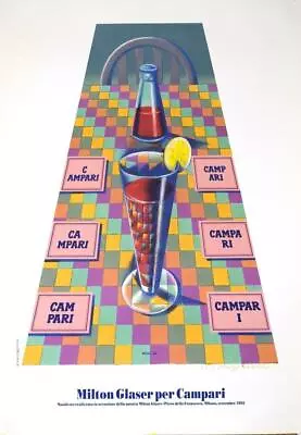 Milton Glaser For Campari 1992 Signed Limited Edition Print #2 Artistic Paper • $850