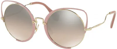 Miu Miu Sunglasses Mu51ts C5r4p0 Pale Gold/antq Pink Glitter 54mm • $116.10