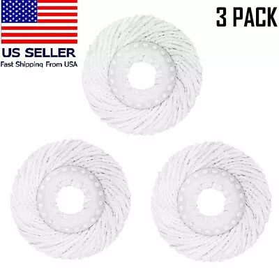 3 Pack Replacement Microfiber Mop Head Refill For Spin Mop 360°  Easy Cleaning • $9.99