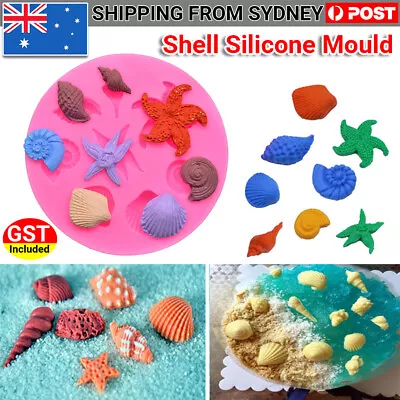 Sea Shell Starfish Silicone Fondant Cake Sugarcraft Mould Chocolate Baking Mold • $4.45