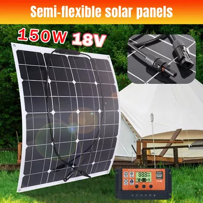 150W Watt 12V Volt Mono-crystalline Solar Panel Rooftop Camping RV Off Grid MC4 • $60.03