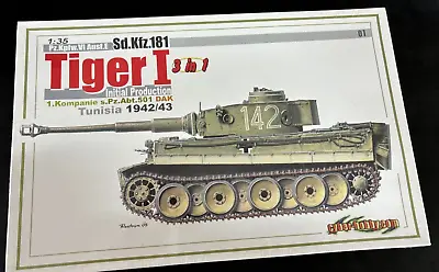 1/35  Cyber-Hobby / Dragon  6286 Number 01 Tiger I 3 In 1 Kit. • $272.01