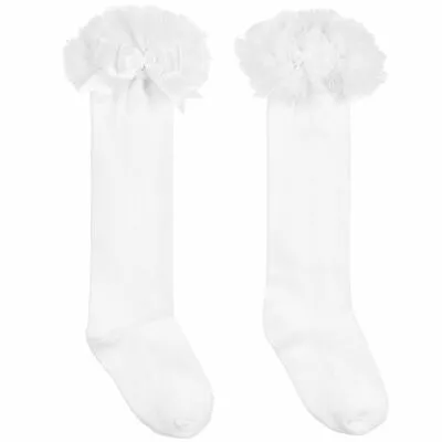 Designer Couche Tot  Girls Spanish Long White Tutu Frilly Socks • £6