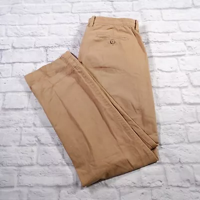 Sonoma Beige Flat Front Cotton Khakis Mens Pants 36 X 34 • $8.98