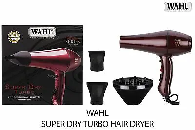 $96.99 • Buy Wahl 05439-1024 Super Dry Turbo- 2000Watts Hair Dryer For  Women Girls Special
