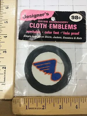 $9 • Buy 1970'S ST. LOUIS BLUES NHL Sealed VINTAGE 3  ROUND TEAM PATCH HOCKEY PUCK DESIGN