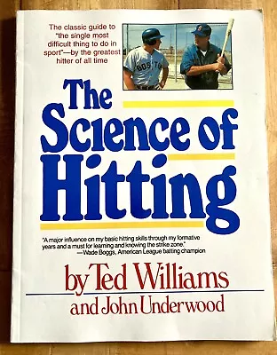 THE SCIENCE OF HITTING By TED WILLIAMS 1986 VINTAGE BASEBALL GUIDE BOOK RED SOX • $9.79