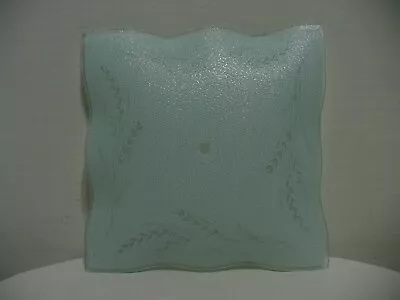 Vintage Ceiling Light Cover 12 Inch Wavy Edges Rough Texture Light Gray Floral  • $17.99