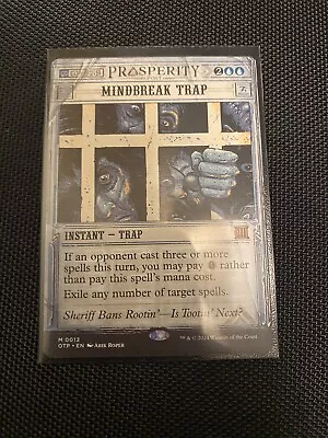 1x Mindbreak Trap OTJ Breaking News MTG NM • $21.99