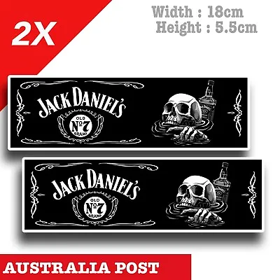 $8 • Buy Jack Daniels Whiskey Skull Logo - Fridge, Bar, Whiskey Bottle  Decal  Stickers