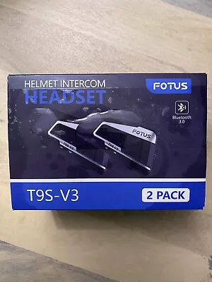 $62 • Buy Fotus Helmet Intercom Headset Bluetooth 3.0 - T9S-V3 - 2 Pack