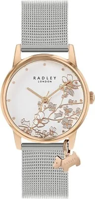 RADLEY Ladies Silver Mesh Strap Watch RY4399 • £35