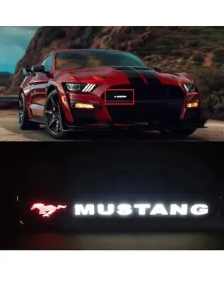 LED Light Car Front Grille Emblem Badge Illuminated Decal Sticker For Mustang X1 • $11.99