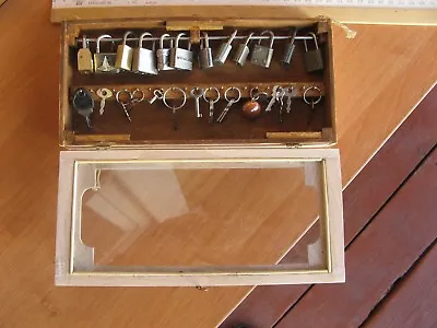 A Collection Of Miniature Locks With Keys In A Box • $35