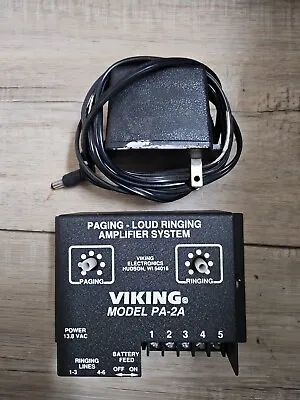 Viking PA-2A Multi-Line Loud Ringer/ Paging Amplifier *TESTED* • $49.95